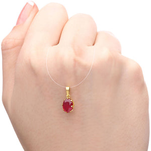 Pingente em Ouro Amarelo 18k Cestinha com Rubi