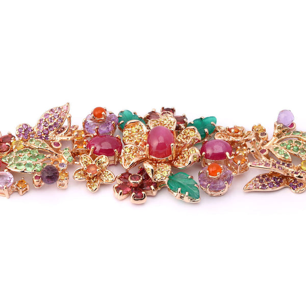 Pulseira Linha Pemium em Prata 925 com Mix de Pedras