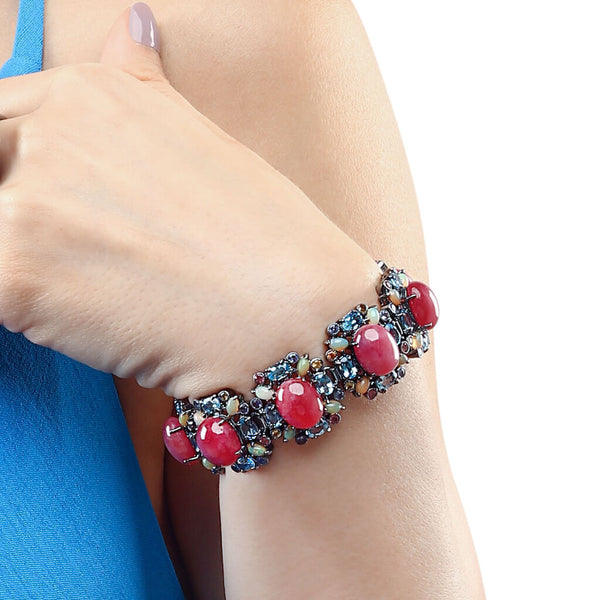 Pulseira Linha Premium em Prata 925 com Mix de Pedras