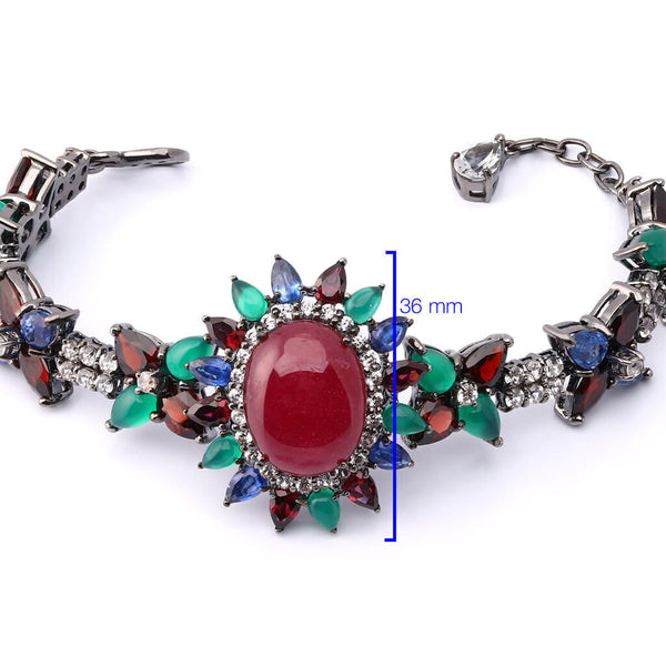 Pulseira Linha Premium em Prata 925 com Mix de Pedras