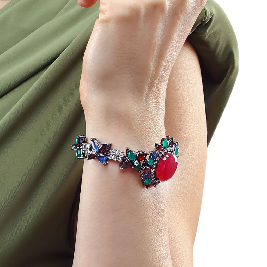 Pulseira Linha Premium em Prata 925 com Mix de Pedras