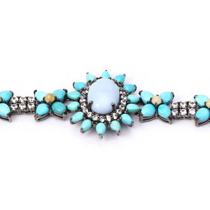 Pulseira Linha Premium em Prata 925 com Mix de Pedras