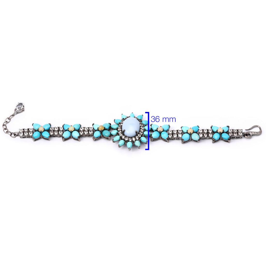 Pulseira Linha Premium em Prata 925 com Mix de Pedras