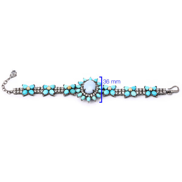 Pulseira Linha Premium em Prata 925 com Mix de Pedras