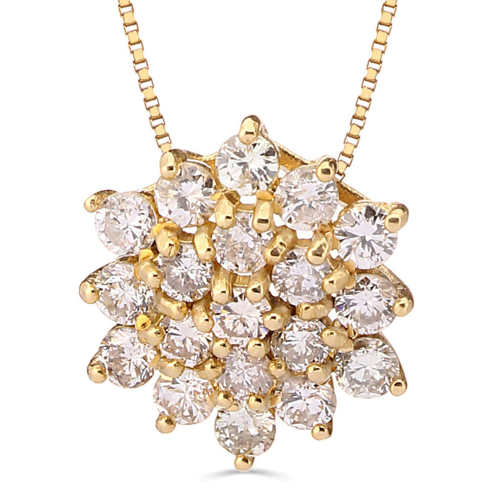 Pingente em Ouro Amarelo 18k Chuveiro com Diamantes