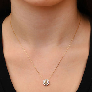 Pingente em Ouro Amarelo 18k Chuveiro com Diamantes