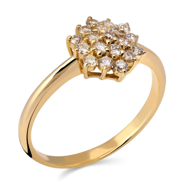 Anel em Ouro Amarelo 18k com Diamantes
