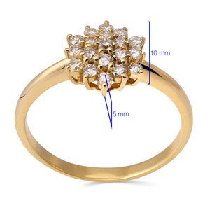 Anel em Ouro Amarelo 18k com Diamantes