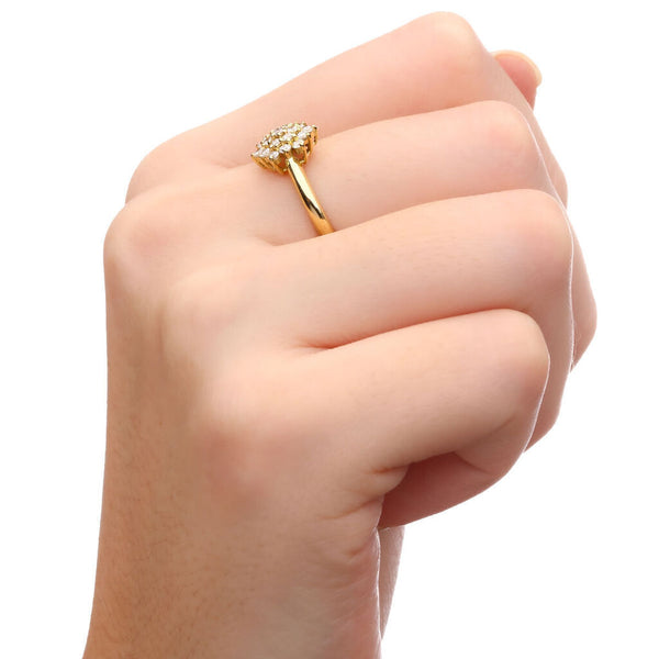 Anel em Ouro Amarelo 18k com Diamantes