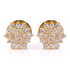 Par De Brinco em Ouro Amarelo 18k com Diamantes