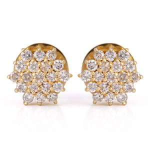Par De Brinco em Ouro Amarelo 18k com Diamantes