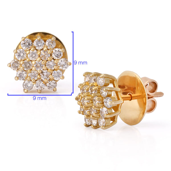 Par De Brinco em Ouro Amarelo 18k com Diamantes