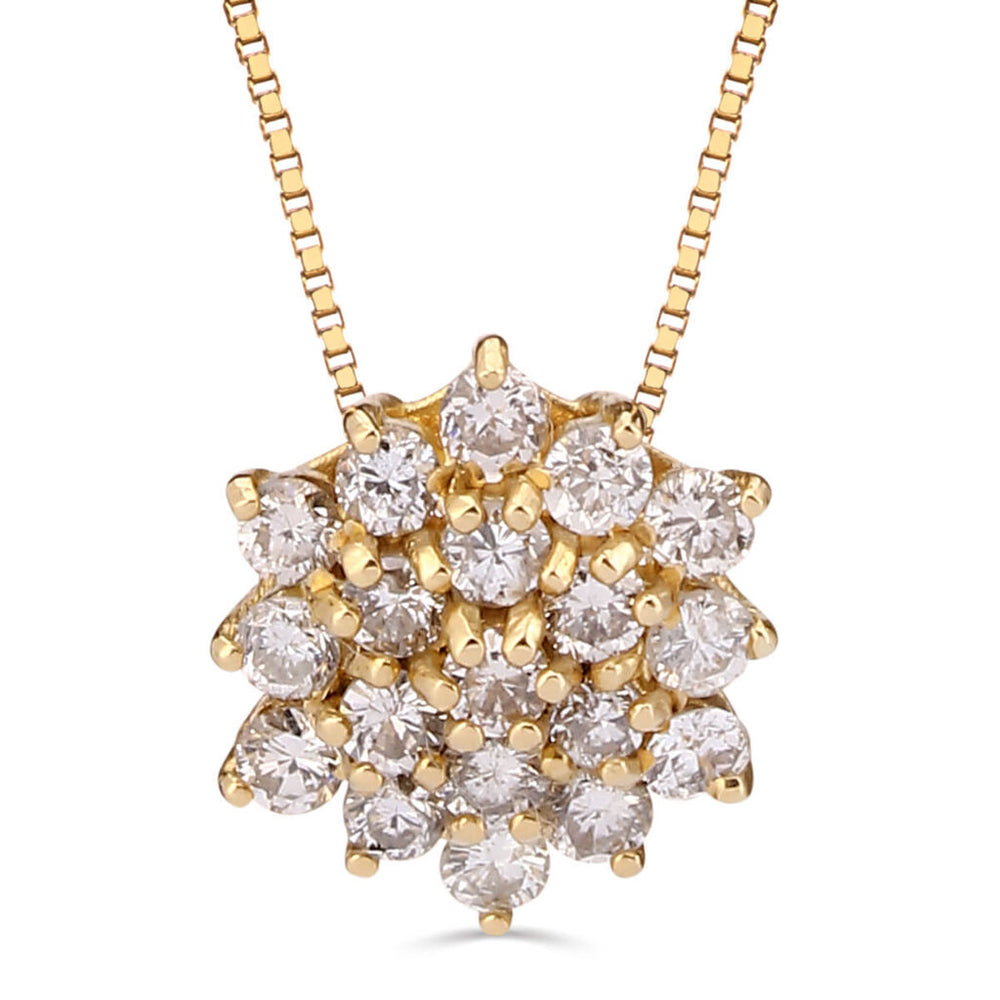 Pingente em Ouro Amarelo 18k Chuveiro com Diamantes