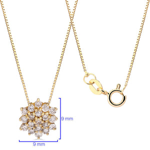 Pingente em Ouro Amarelo 18k Chuveiro com Diamantes