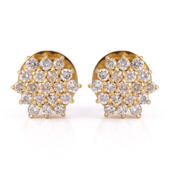 Par de Brinco em Ouro Amarelo 18k com Diamantes