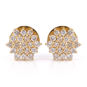 Par de Brinco em Ouro Amarelo 18k com Diamantes