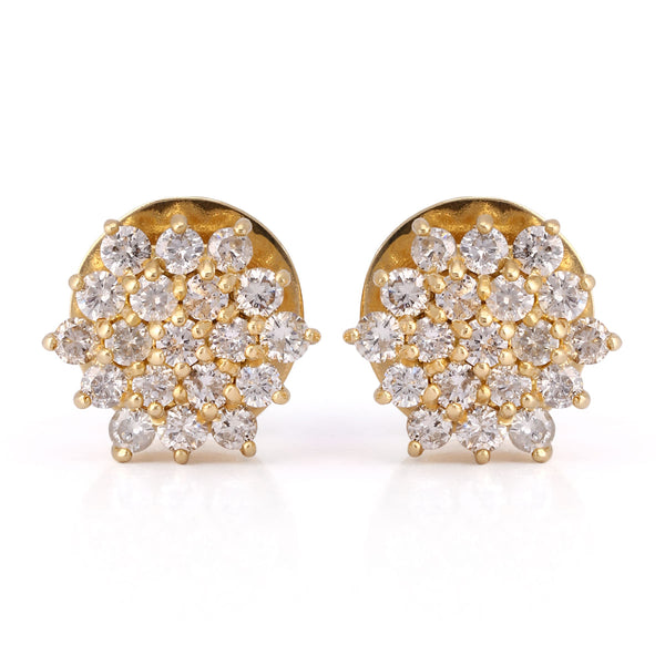 Par de Brinco em Ouro Amarelo 18k com Diamantes