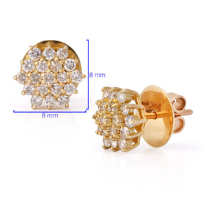 Par de Brinco em Ouro Amarelo 18k com Diamantes