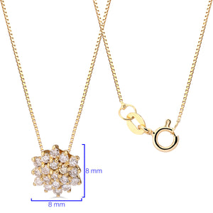 Pingente Chuveiro com Diamantes Ouro Amarelo 18 k