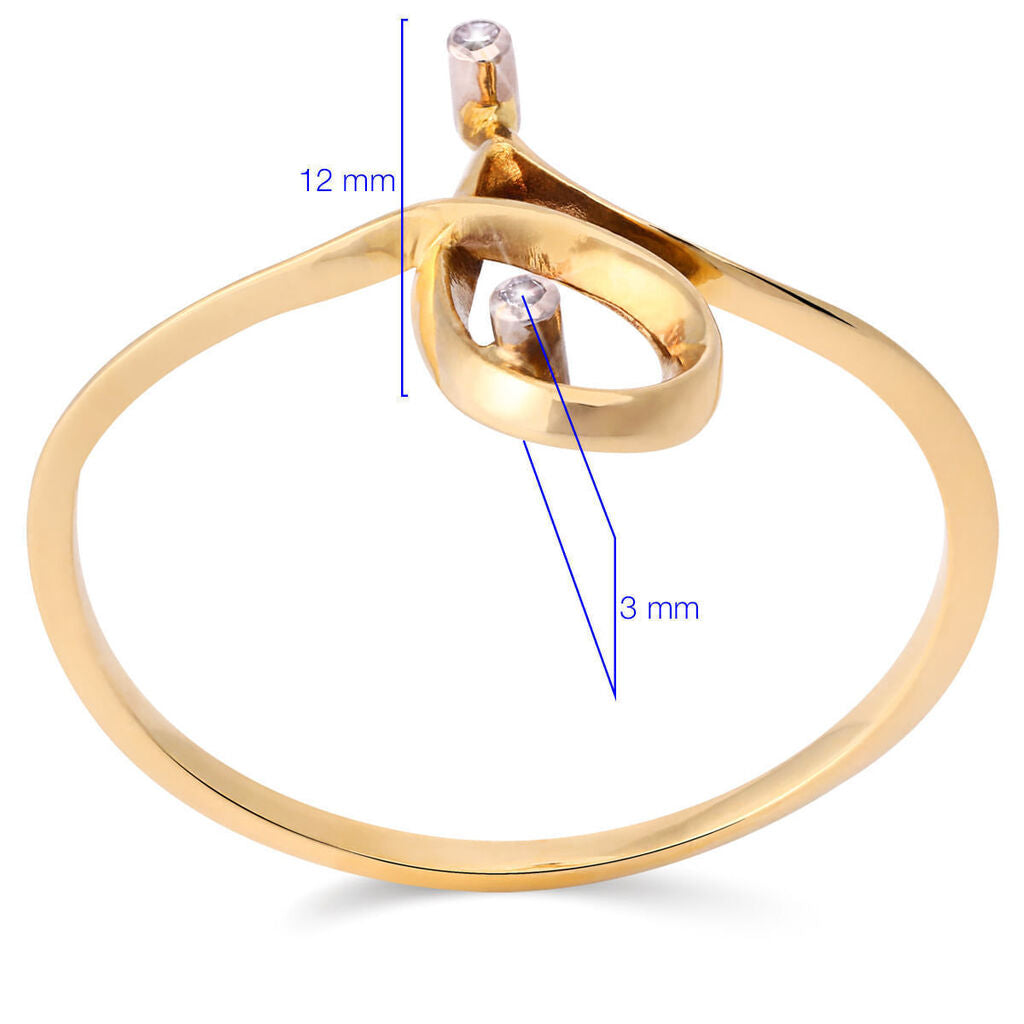 Anel em Ouro Amarelo 18k com Diamantes