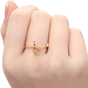 Anel em Ouro Amarelo 18k com Diamantes