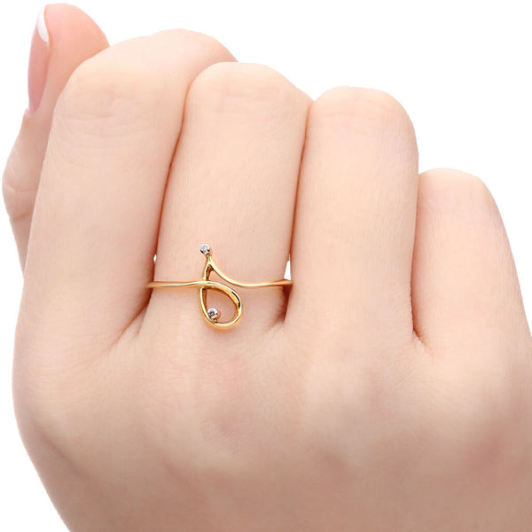 Anel em Ouro Amarelo 18k com Diamantes
