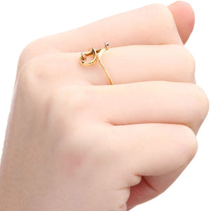 Anel em Ouro Amarelo 18k com Diamantes