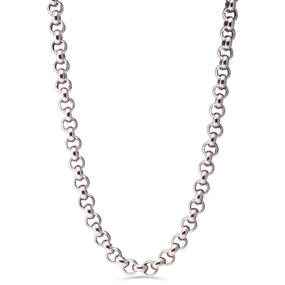 Corrente em Ouro Branco 18k Malha Elos Portugueses - 45 cm
