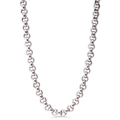 Corrente em Ouro Branco 18k Malha Elos Portugueses - 45 cm