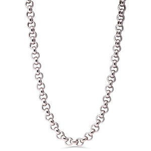 Corrente em Ouro Branco 18k Malha Elos Portugueses - 45 cm