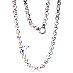 Corrente em Ouro Branco 18k Malha Elos Portugueses - 45 cm
