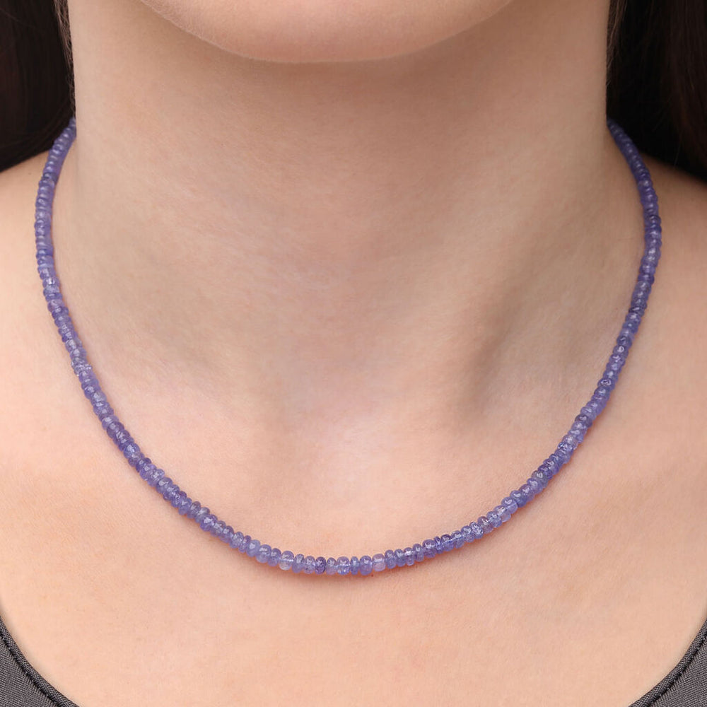 Colar em Prata 925 com Tanzanita Briolet