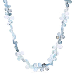Colar em Prata 925 de Aguas Marinhas Aprox. 100 cts