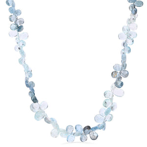 Colar em Prata 925 de Aguas Marinhas Aprox. 100 cts