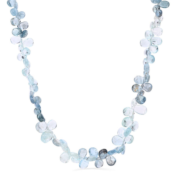 Colar em Prata 925 de Aguas Marinhas Aprox. 100 cts