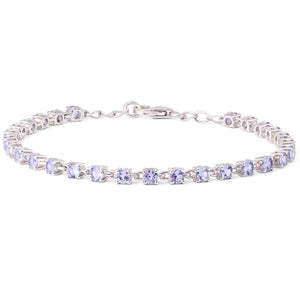 Pulseira em Prata 925 com Tanzanitas