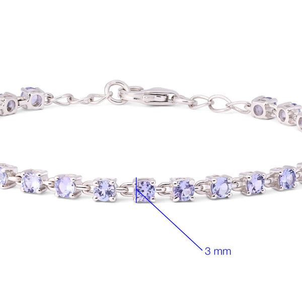 Pulseira em Prata 925 com Tanzanitas