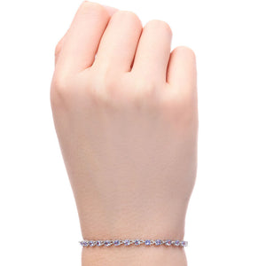 Pulseira em Prata 925 com Tanzanitas