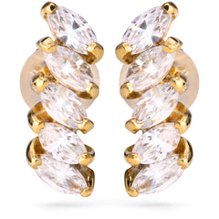 Par de Brinco Infantil em Ouro Amarelo 18 k com Zircônias