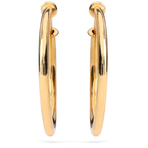 Par de Brinco Infantil em Ouro Amarelo 18 k Argolinha 1,5 cm