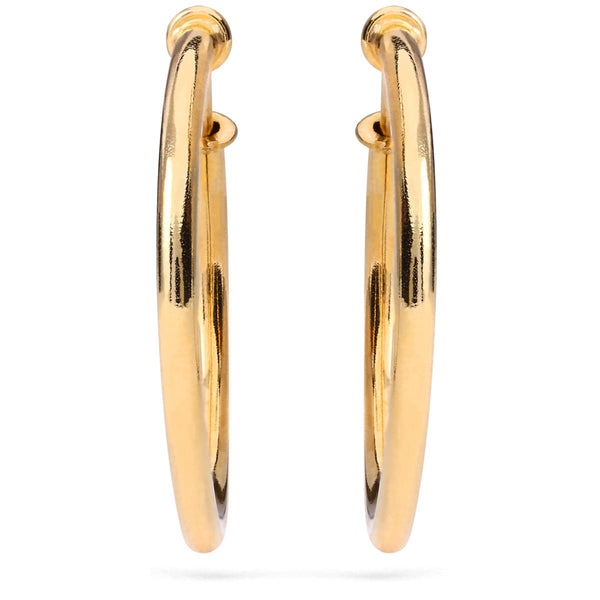 Par de Brinco Infantil em Ouro Amarelo 18 k Argolinha 1,5 cm
