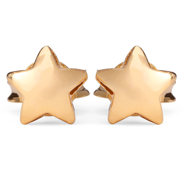 Par de Brinco Infantil em Ouro Amarelo 18k Modelo Estrelinha