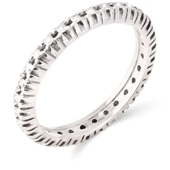 Aliança Em Ouro Branco 18k com Diamantes