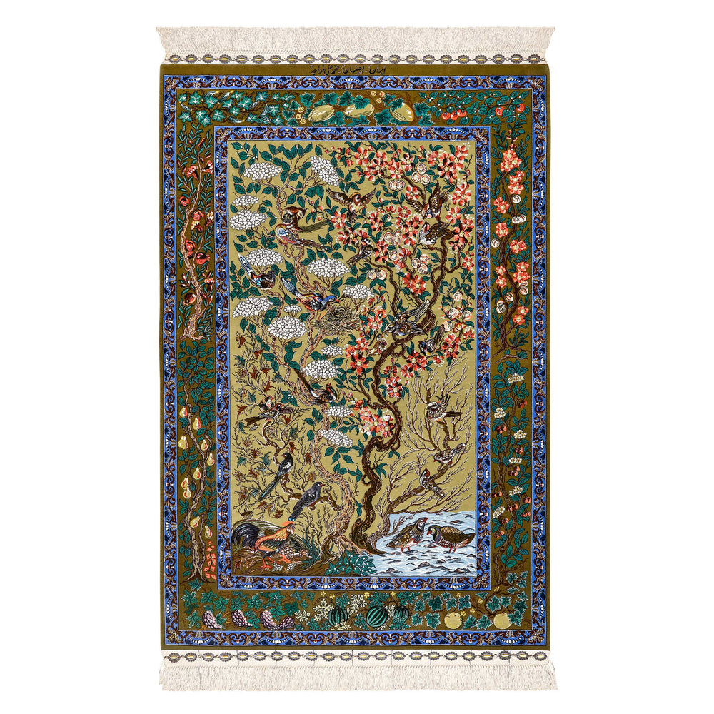 Tapete Iraniano Isfahan com Pedra