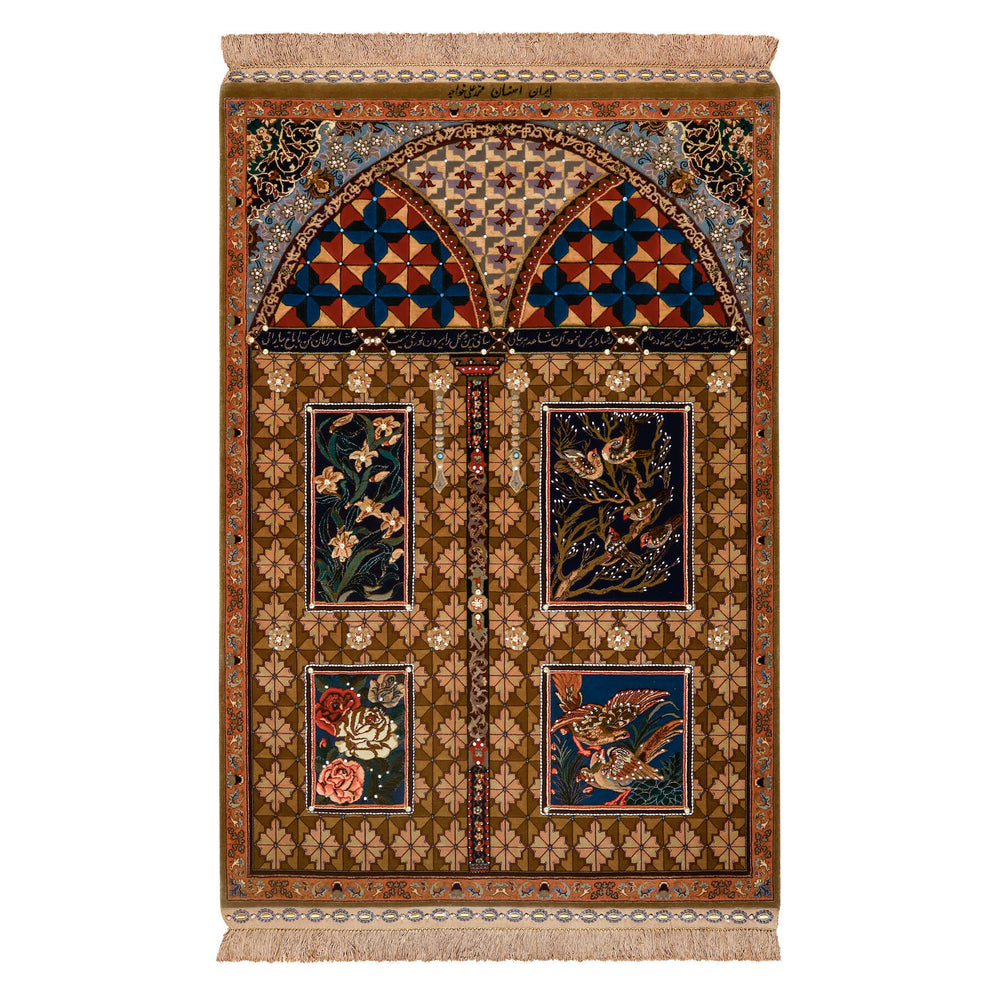 Tapete Iraniano Isfahan com Pedras