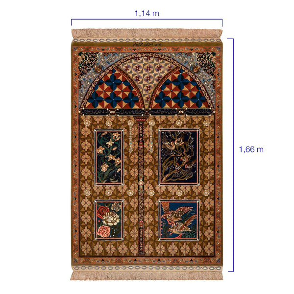 Tapete Iraniano Isfahan com Pedras