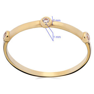 Anel em Ouro Amarelo 18k Com 3 Zircônias