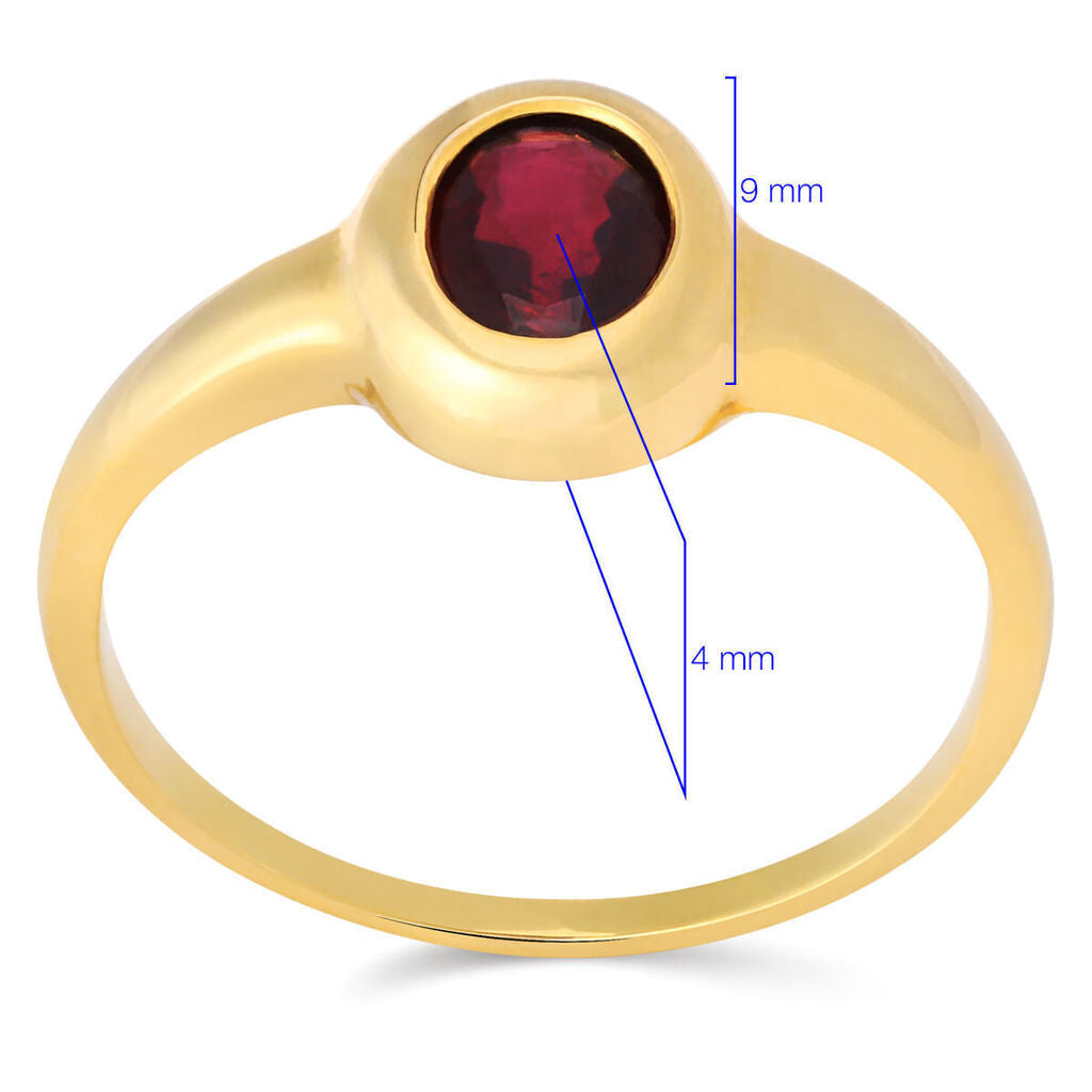 Anel em Ouro Amarelo 18k com Rubi