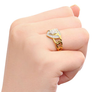 Anel Coração Prata 925 com Diamantes