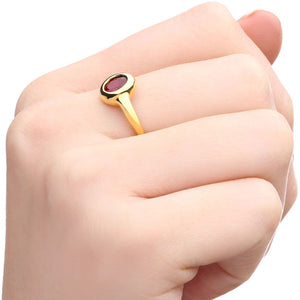 Anel em Ouro Amarelo 18k com Rubi